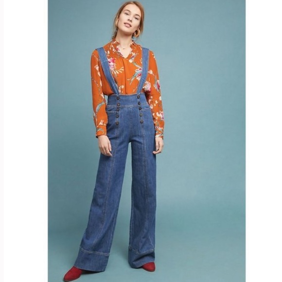 Anthropologie Pants - Anthropologie Pilcro Bibbed Denim Jumpsuit sz 25